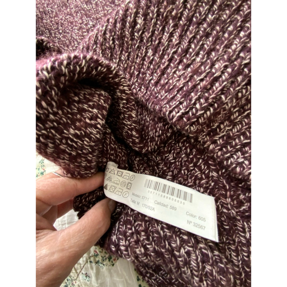 Massimo Dutti Cable Knit Vest High Neck Italian Yarn M - Picture 4 of 5